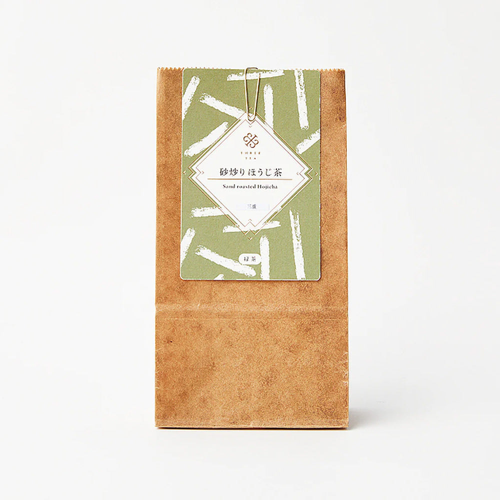 砂炒りほうじ茶15g(三重産)-熱した砂による穏やかな焙煎香-【THREETEA】