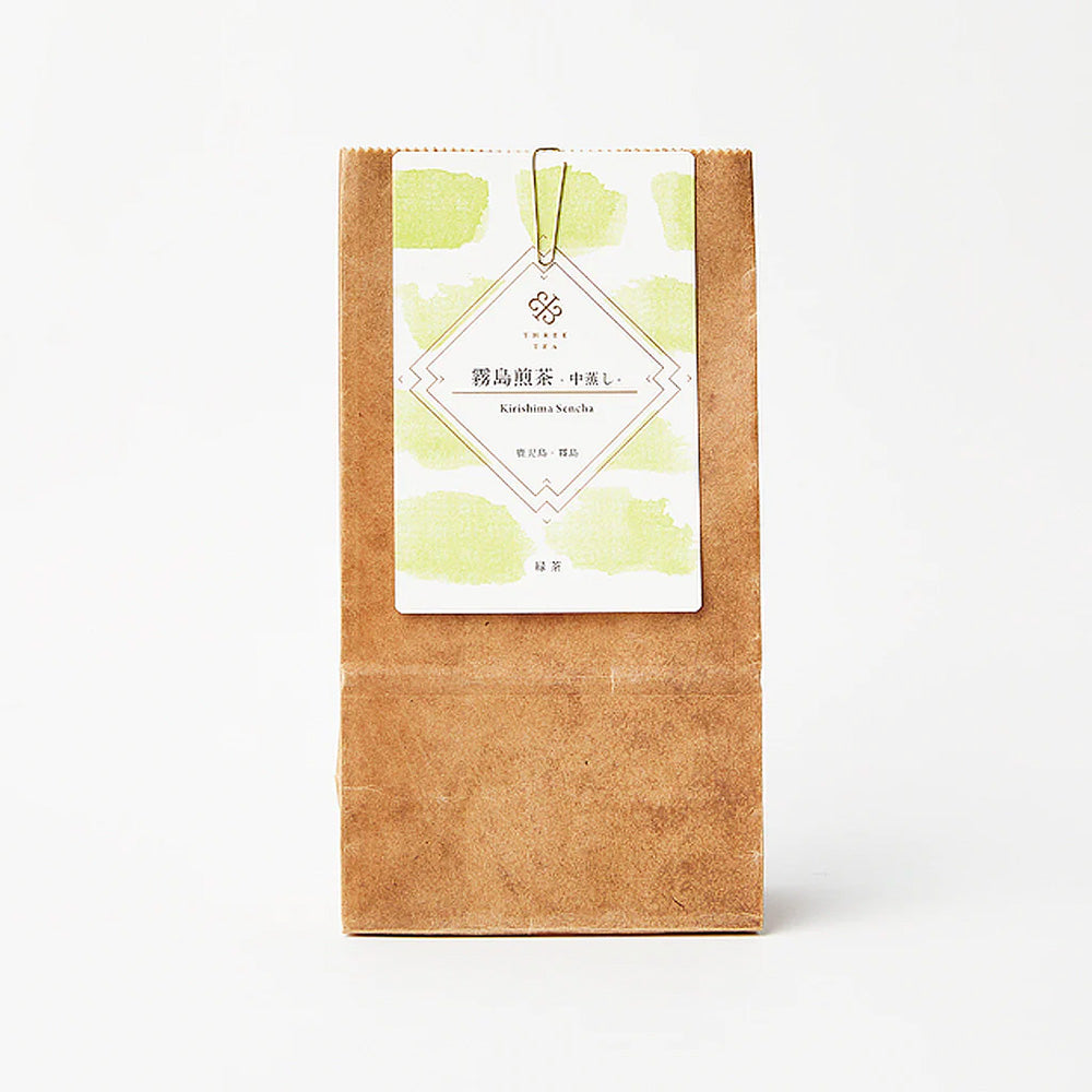 霧島煎茶 中蒸し 15g(鹿児島・霧島産)-手摘みによる純度の高い茶の旨み-【THREETEA】