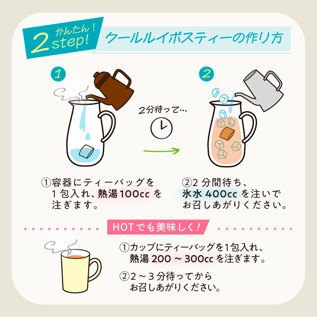 【期間限定】Mug&Pot クールルイボスティー 2g×20包 ティーバッグ  ノンカフェイン  ミント  Tokyo Tea Trading