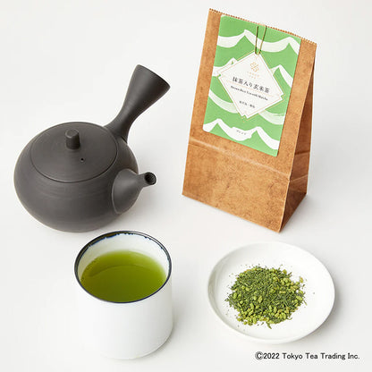 抹茶入り玄米茶15g(鹿児島･霧島産)-上品で親しみのある日本伝統ブレンド-【THREETEA】