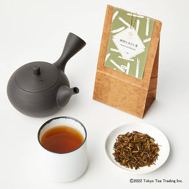 砂炒りほうじ茶15g(三重産)-熱した砂による穏やかな焙煎香-【THREETEA】