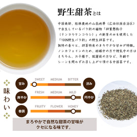 野生甜茶（100%バラ科　甜葉懸鈎子（テンヨウケンコウシ）の新芽使用　ノンカフェイン　ティーバッグ 2g×10包）