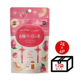 【ケース買い10％OFF】Mug&Pot 白桃ウーロン茶（ティーバッグ 2g×6P×12個）